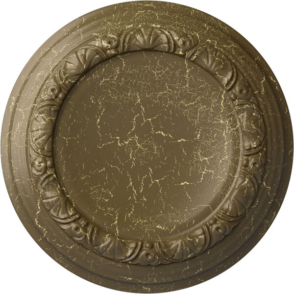 Ekena Millwork Carlsbad Ceiling Medallion (Canopies up to 7 7/8"), 12 1/2"OD x 1 1/2"P, Mississippi Mud Crackle CM12CAMMC - main